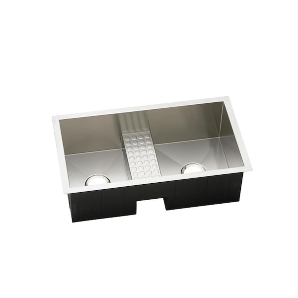 Crosstown 16 Gauge Stainless Steel 33 X 18-1/2 X 10 40/60 Double Bowl Undermount Sink